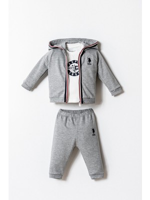 U.s. Polo Assn. Erkek Bebek Gri 3lü Takım