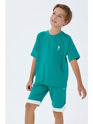 U.s. Polo Assn. Erkek Çocuk Yeşil Bermuda Takım