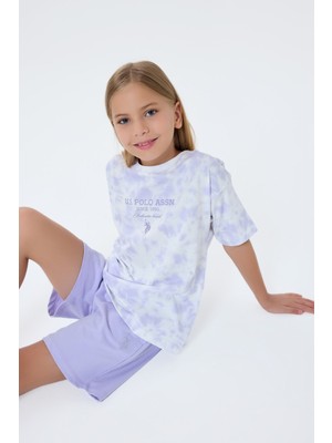 U.s. Polo Assn. Kız Çocuk Mor Şort Takım