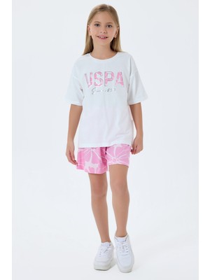 U.s. Polo Assn. Kız Çocuk Pembe Şort Takım