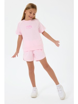 U.s. Polo Assn. Kız Çocuk Pembe Şort Takım