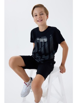 U.s. Polo Assn. Erkek Çocuk Siyah Bermuda Takım