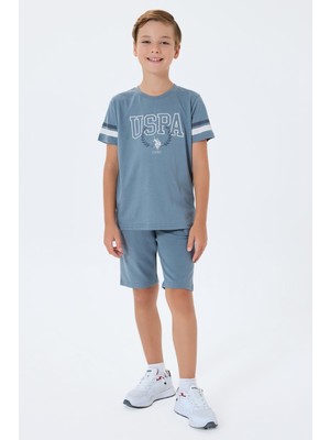 U.s. Polo Assn. Erkek Çocuk Gri Bermuda Takım