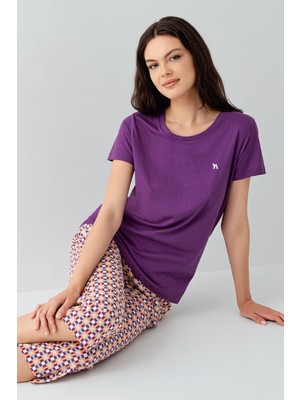 Arnetta Kadın Mor Kapri Takım