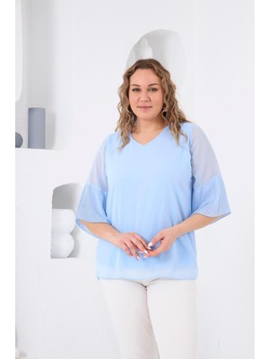 Rmg Kolları Piliseli Büyük Beden Bebe Mavi Bluz1