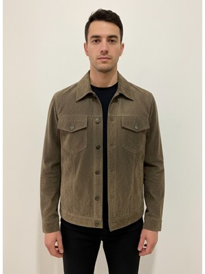 Paolo Framinco PF-127 Gerçek Kuzu Derisi Süed Erkek Gömlek Ceket