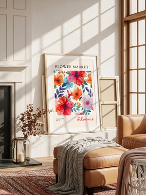 Fuart.Co Phoneix Çiçek Posteri - Dijital Baskı (Çerçevesiz) Flower Fofu