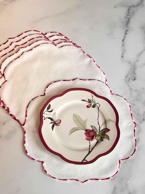 Rossev Mila Supla & Peçete Oymalı Pembe 6'lı