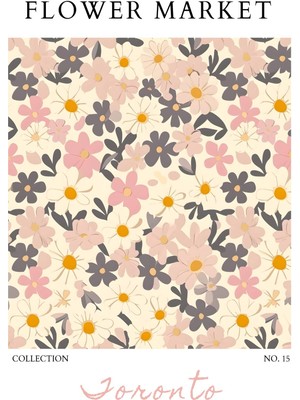 Fuart.Co Toronto Çiçek Posteri - Dijital Baskı (Çerçevesiz) Flower V1 Fofu