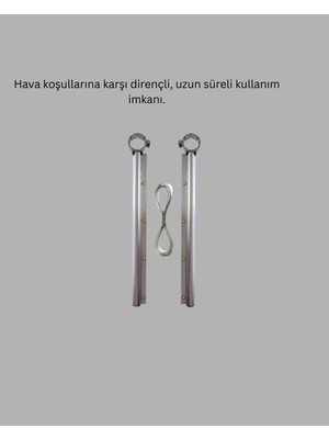 Calperia 25X60 Balkon Askılığı Kare Demir Uyumlu Hava Dayanıklı Çamaşır Askısı