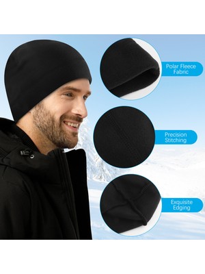 Eleven Markets Polar Bere Kar Motorcu Outdoor Bere Siyah Polar Bere