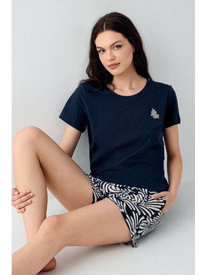 Arnetta Kadın Lacivert Şort Takım