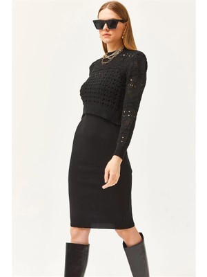 Fashion Friends Elbiseli Kadın Triko Takım 25K0354K1