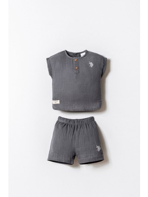 U.s. Polo Assn. Erkek Bebek Gri Şort Takım