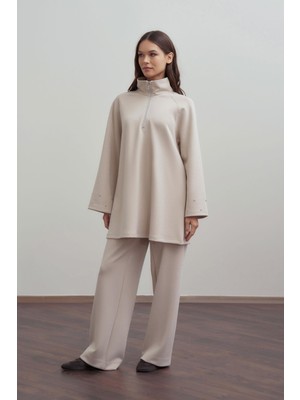 ALLDAY Taş-Yumuşak Dokulu Taşlı Pantolonlu Takım