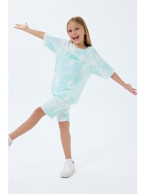 Rolypoly Kız Çocuk Mavi Bermuda Takım