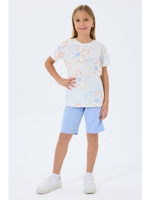 Rolypoly Kız Çocuk Krem Bermuda Takım RP3796-C-V2