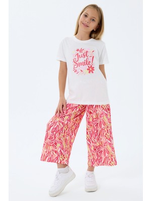 Rolypoly Kız Çocuk Beyaz Kapri Takım