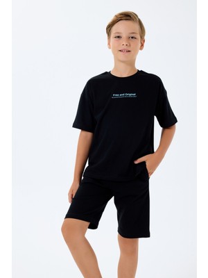 Rolypoly Erkek Çocuk Siyah Bermuda Takım