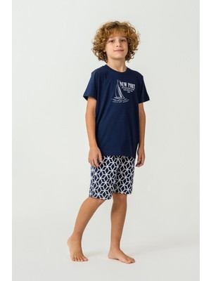 Arnetta Erkek Çocuk Lacivert Bermuda Takım