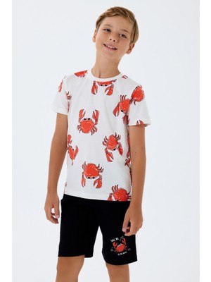 Rolypoly Erkek Çocuk Beyaz Bermuda Takım