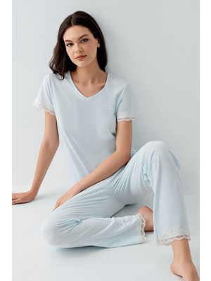 Pierre Cardin Kadın Mavi Pijama Takımı