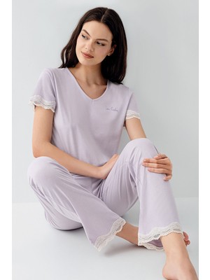 Pierre Cardin Kadın Mor Pijama Takımı