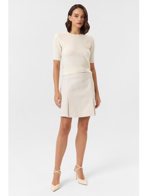 Tiffany & Tomato Simli Pileli Tüvit Etek