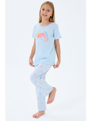 Rolypoly Kız Çocuk Mavi Pijama Takım