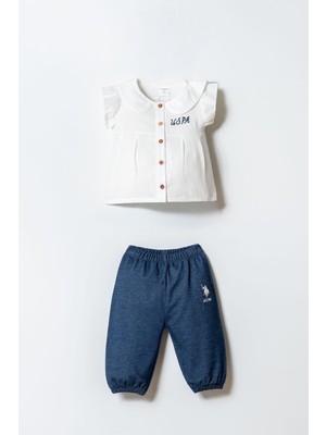 U.s. Polo Assn. Kız Bebek Krem Takım