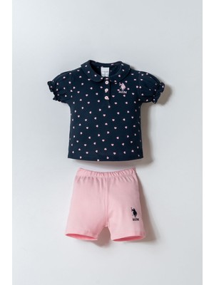 U.s. Polo Assn. Kız Bebek Lacivert Şort Takım