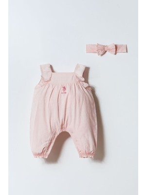 U.s. Polo Assn. Kız Bebek Pembe Tulum