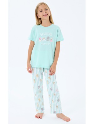 Rolypoly Kız Çocuk Yeşil Pijama Takım