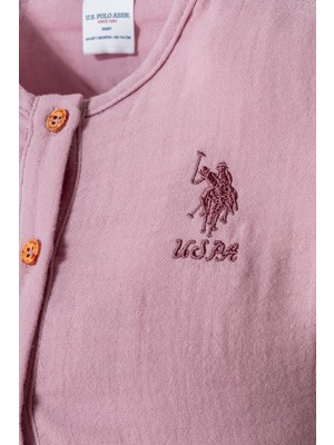 U.s. Polo Assn. Kız Bebek Mor Şort Takım