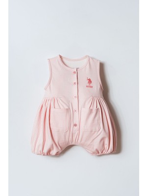 U.s. Polo Assn. Kız Bebek Kahverengi Tulum