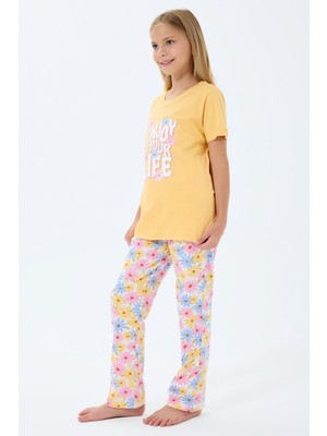 Rolypoly Kız Çocuk Sarı Pijama Takım