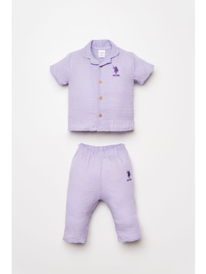 U.S. POLO ASSN U.s Polo Assn. Kız Bebek Mor Takım