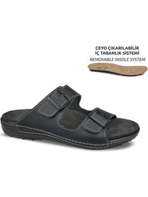 Ceyo 9903-4 Anatomik Taban Erkek Terlik Siyah 40-45