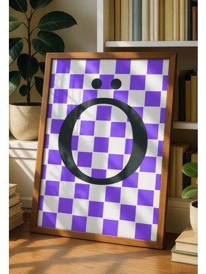 Fuart.Co Ö Harfi Mor Damalı Dijital Baskı Poster (Çerçevesiz) Hrfu