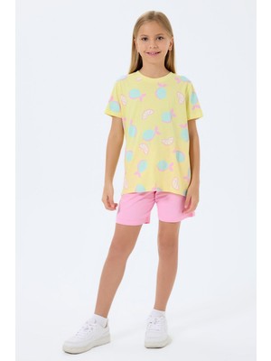 Rolypoly Kız Çocuk Sarı Şort Takım
