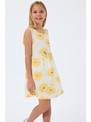 Rolypoly Kız Çocuk Krem Elbise
