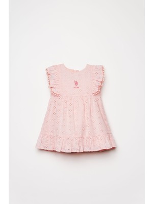 U.s. Polo Assn. Kız Bebek Pembe Elbise
