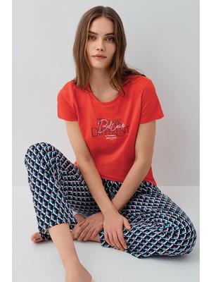 Pierre Cardin Kadın Kırmızı Pijama Takım