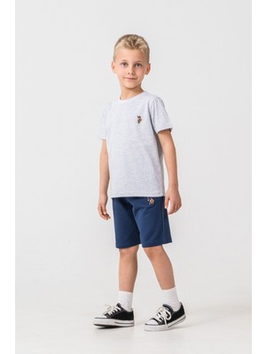U.S. Polo Assn. U.S Polo Assn. Erkek Çocuk Gri Bermuda Takım US2470-C-V4