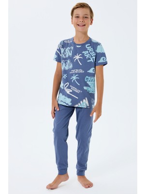 Rolypoly Erkek Çocuk Lacivert Pijama Takım