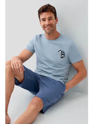 Rolypoly Erkek Mavi Bermuda Takım