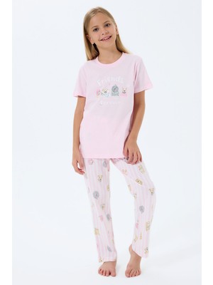 Rolypoly Kız Çocuk Pembe Pijama Takım