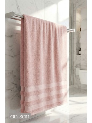 Anılsan Vanilla Pudra Banyo Havlusu - 70x140 Cm, 345Gr, %100pamuk, Spa Ve Otel Havlusu