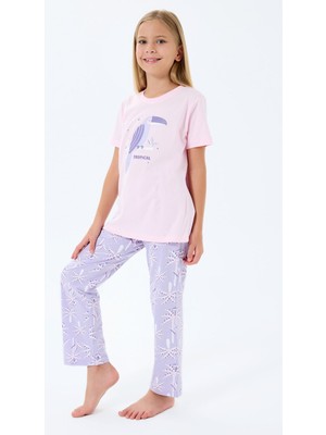 Rolypoly Kız Çocuk Pembe Pijama Takım