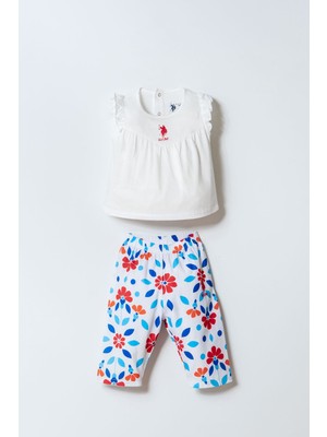 U.s. Polo Assn. Kız Bebek Beyaz Tişört